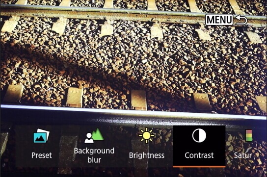 Creative Assist menu (Contrast)