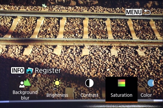 Creative assist menu (Saturation)
