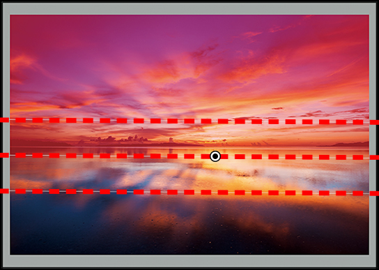 Image showing where gradient filter was applied