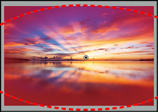 Image showing where radial filter was applied