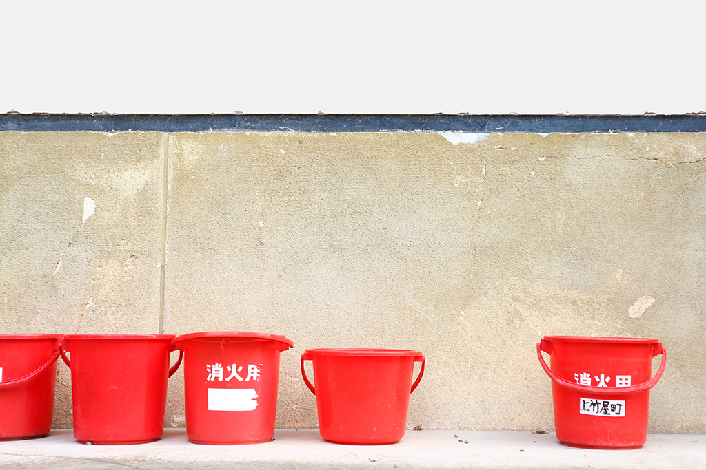 Red buckets