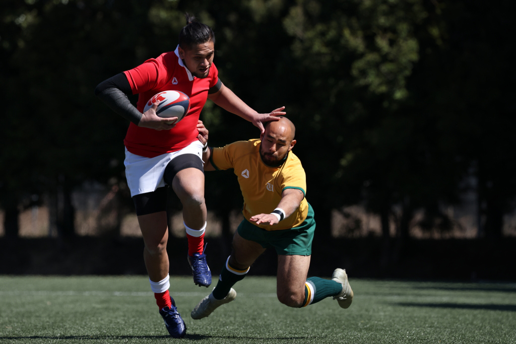 Rugby tackle captured on EOS R5
