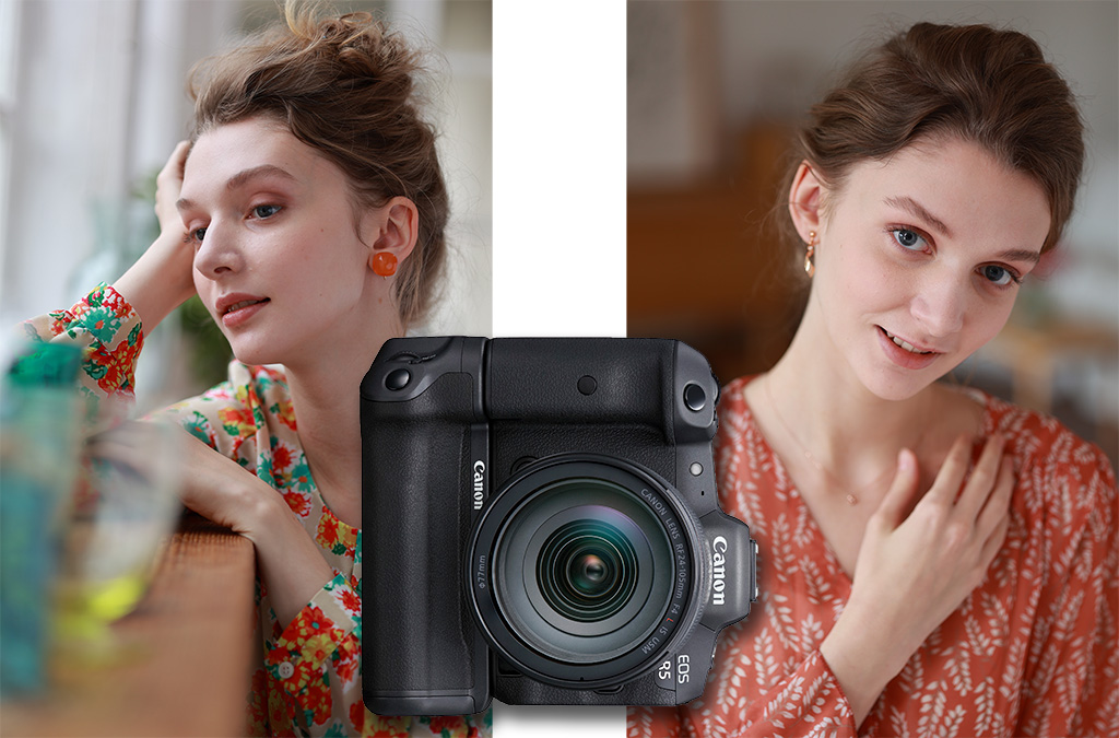 Vertical portraits and vertical-oriented EOS R5 with battery grip