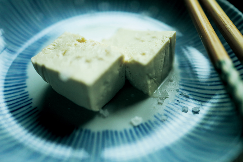 Shima Tofu on Hasami ware porcelain plate