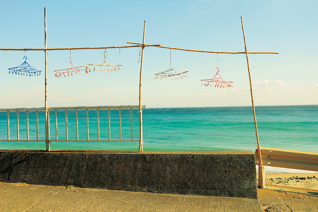Hangers in the breeze by the sea