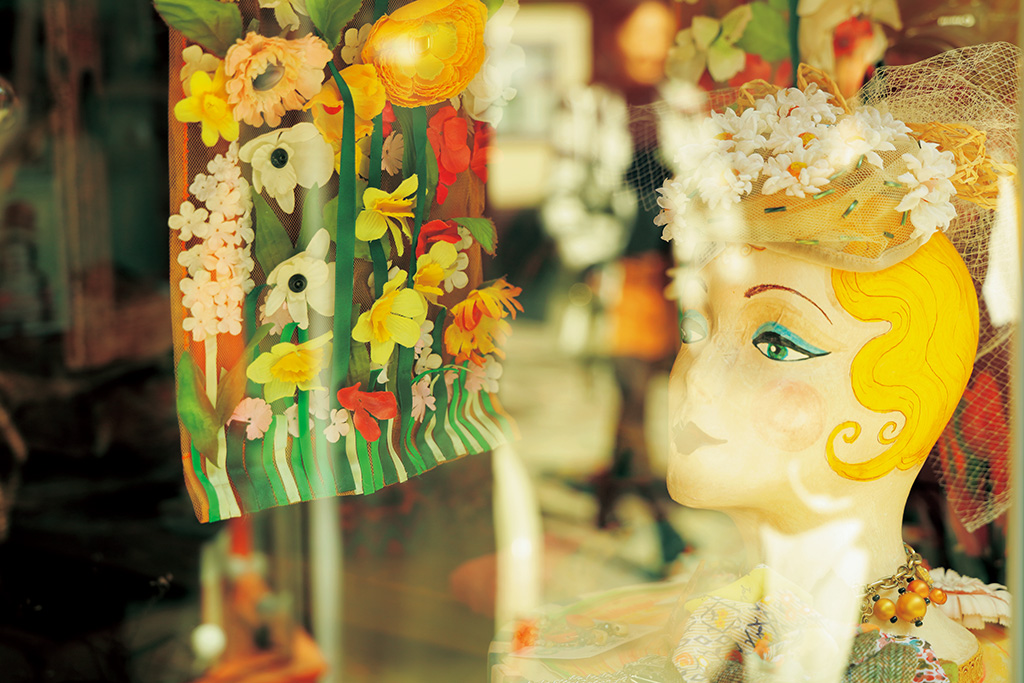 Bright mannequin in shop window