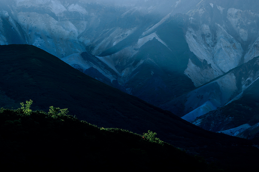 Low key close-up of mountains