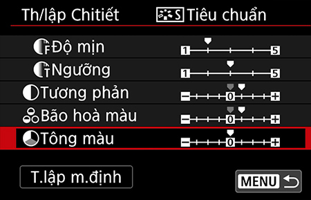 Tùy chỉnh Picture Style
