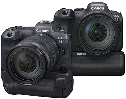 EOS R5 and EOS R6 with Battery Grip BG-R10