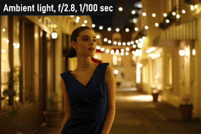 Outdoor portrait in ambient light