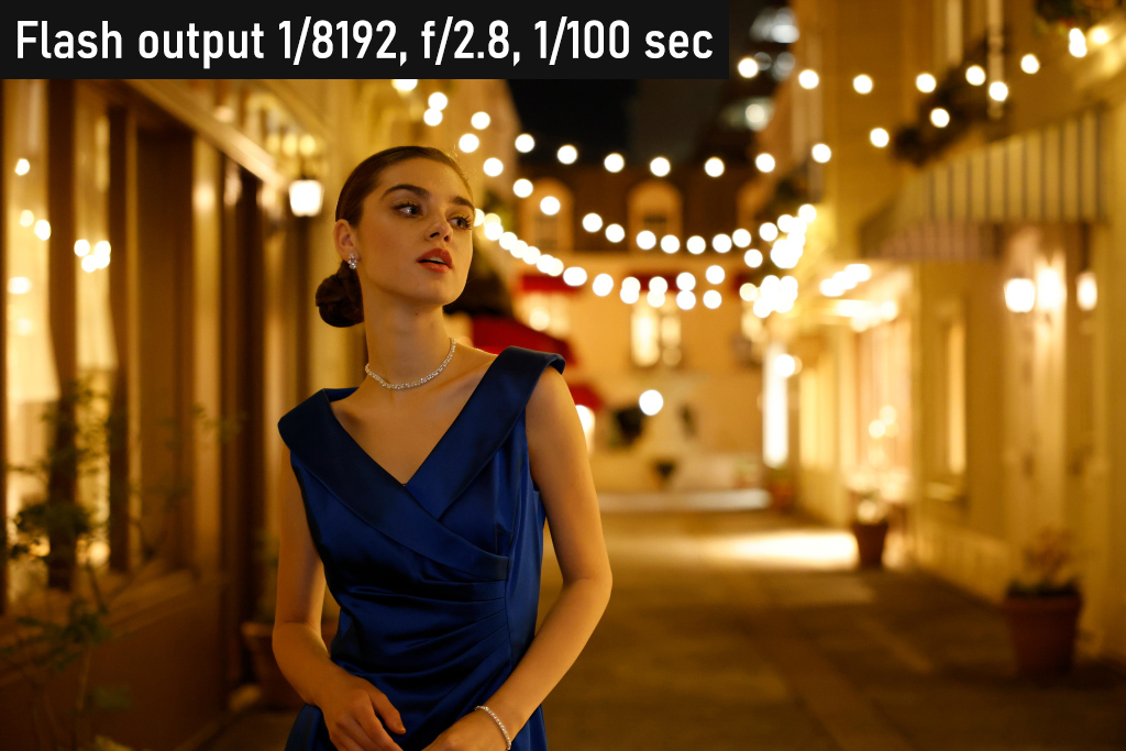 Outdoor portrait with flash output 1/8192