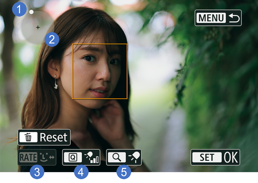 EOS R5 Portrait Relighting screen