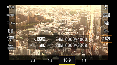 EOS M6: Màn hình trình đơn