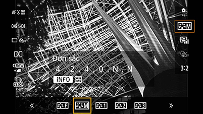 EOS M6: Màn hình trình đơn