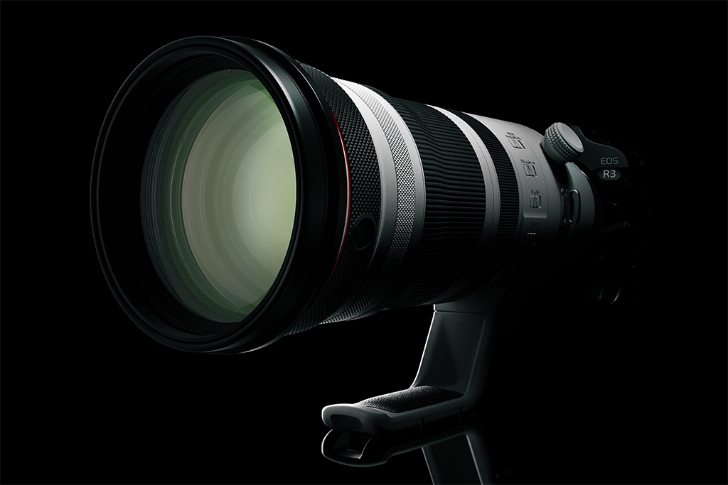 RF100-300mm f/2.8L IS USM with tripod collar pictured with EOS R3