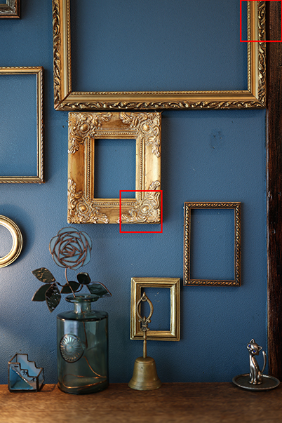 Photo frames on the wall